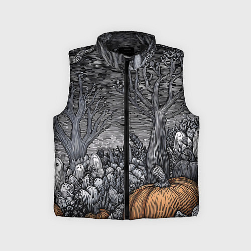 Детский жилет Осенние шалости духов / 3D-Черный – фото 1