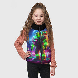 Детский жилет Космонавт Шрук в неоновом скафандре на загадочной, цвет: 3D-черный — фото 2