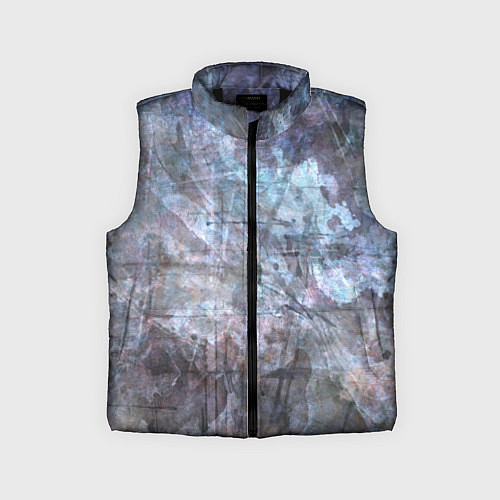 Детский жилет Абстракция - gray-blue hurricane / 3D-Черный – фото 1