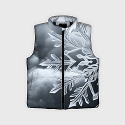 Детский жилет Снежинка на черно белое