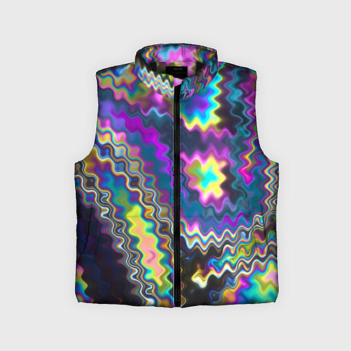 Детский жилет Абстракция переливы / 3D-Черный – фото 1