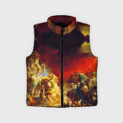 Детский жилет Брюллов Последний день Помпеи, цвет: 3D-черный