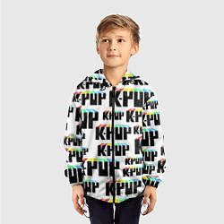 Ветровка с капюшоном детская K-pop Pattern, цвет: 3D-черный — фото 2