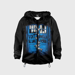 Ветровка с капюшоном детская Будка доктора, цвет: 3D-черный