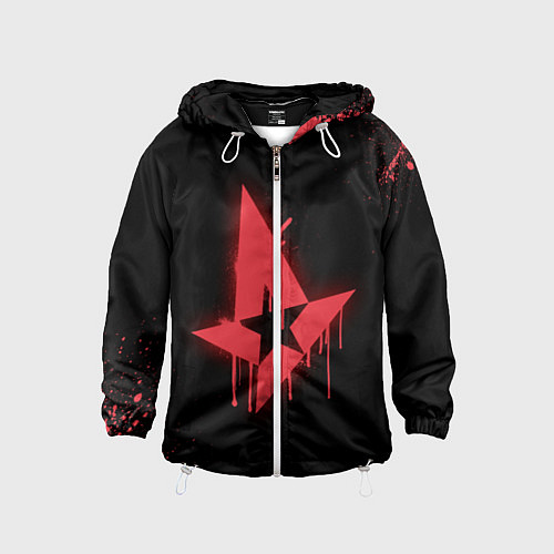 Детская ветровка Astralis: Black collection / 3D-Белый – фото 1