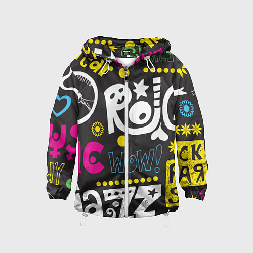 Детская ветровка Instrumental Music / 3D-Белый – фото 1