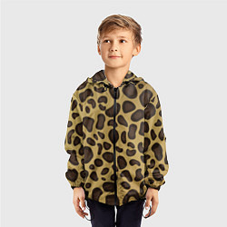 Ветровка с капюшоном детская Пантера, цвет: 3D-черный — фото 2