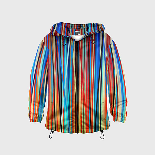 Детская ветровка Colored stripes / 3D-Черный – фото 1