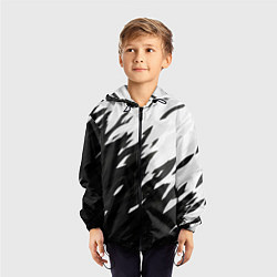 Ветровка с капюшоном детская Black & white, цвет: 3D-черный — фото 2