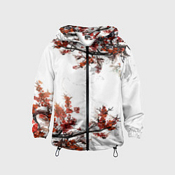 Ветровка с капюшоном детская САКУРА, цвет: 3D-черный