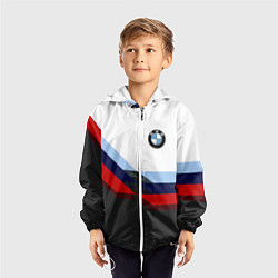 Ветровка с капюшоном детская BMW M SPORT, цвет: 3D-белый — фото 2