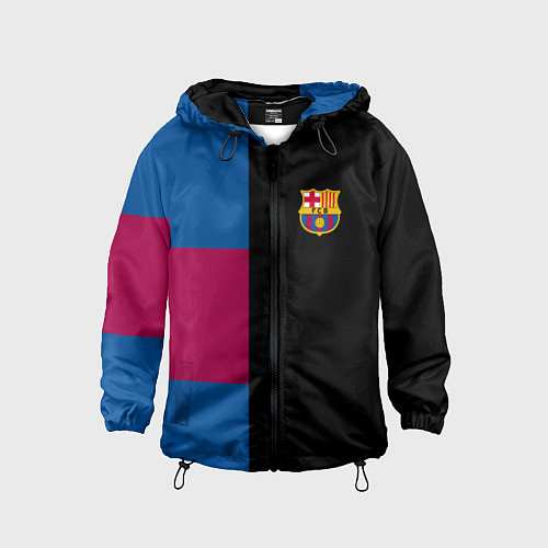 Детская ветровка Barcelona FC: Black style / 3D-Черный – фото 1