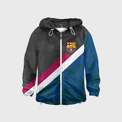 Детская ветровка FC Barcelona: Sport Camo / 3D-Белый – фото 1