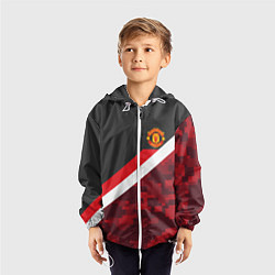 Ветровка с капюшоном детская Man UTD FC: Sport Camo, цвет: 3D-белый — фото 2