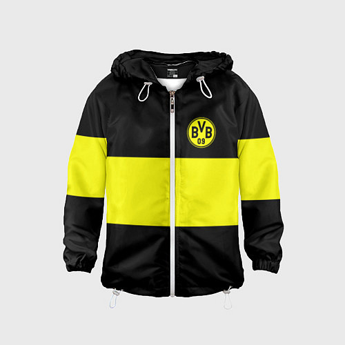 Детская ветровка Borussia 2018 Black and Yellow / 3D-Белый – фото 1