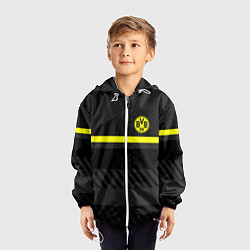 Ветровка с капюшоном детская FC Borussia 2018 Original #3, цвет: 3D-белый — фото 2