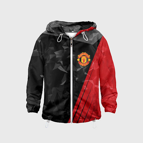 Детская ветровка FC Manchester United: Abstract / 3D-Белый – фото 1