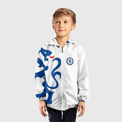 Ветровка с капюшоном детская FC Chelsea: White Lion, цвет: 3D-белый — фото 2