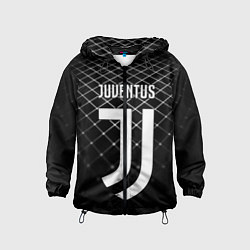 Ветровка с капюшоном детская FC Juventus: Black Lines, цвет: 3D-черный