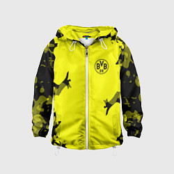 Ветровка с капюшоном детская FC Borussia Dortmund: Yellow Original, цвет: 3D-белый