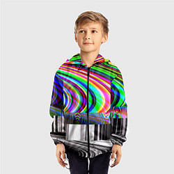 Ветровка с капюшоном детская TV Glitch, цвет: 3D-черный — фото 2