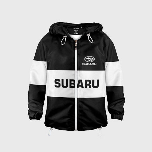 Детская ветровка Subaru: Black Sport / 3D-Белый – фото 1