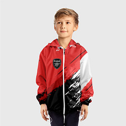 Ветровка с капюшоном детская FC Arsenal: Original, цвет: 3D-белый — фото 2