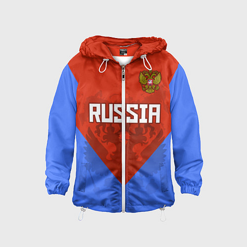 Детская ветровка Russia Red & Blue / 3D-Белый – фото 1