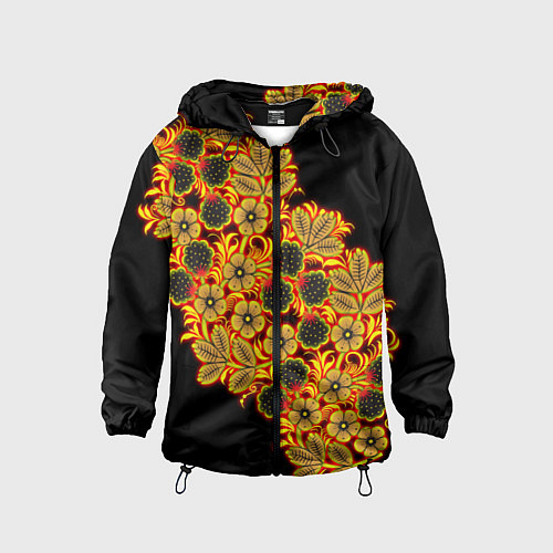 Детская ветровка Славянская роспись / 3D-Черный – фото 1