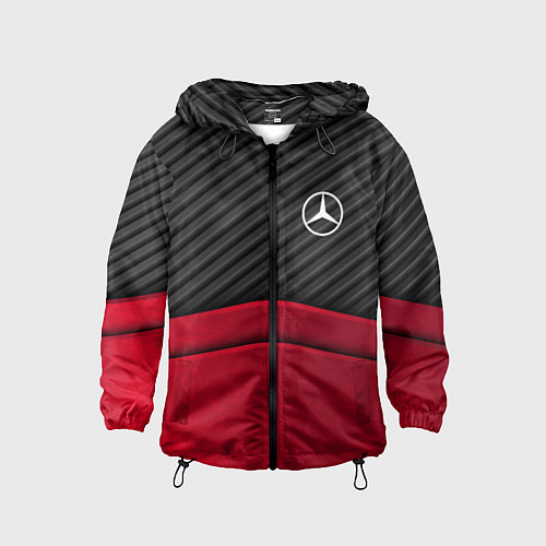 Детская ветровка Mercedes Benz: Red Carbon / 3D-Черный – фото 1