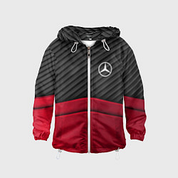 Ветровка с капюшоном детская Mercedes Benz: Red Carbon, цвет: 3D-белый