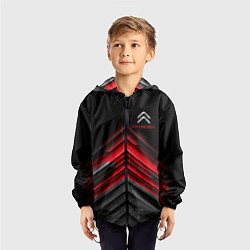 Ветровка с капюшоном детская Citroen: Red sport, цвет: 3D-черный — фото 2