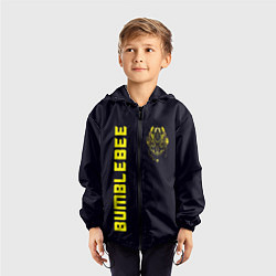 Ветровка с капюшоном детская Bumblebee Style, цвет: 3D-черный — фото 2