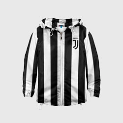 Ветровка с капюшоном детская FC Juventus, цвет: 3D-белый