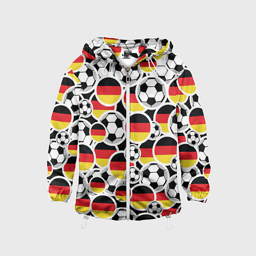 Детская ветровка Германия: футбольный фанат / 3D-Белый – фото 1