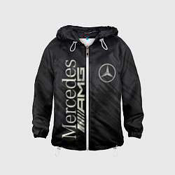 Ветровка с капюшоном детская Mercedes AMG: Black Edition, цвет: 3D-белый