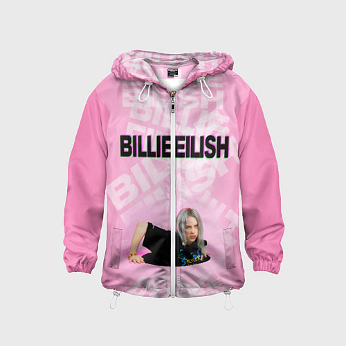 Детская ветровка Billie Eilish: Pink Mood / 3D-Белый – фото 1