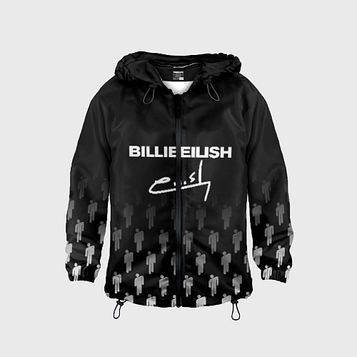 Детская ветровка Billie Eilish: Black Autograph / 3D-Черный – фото 1