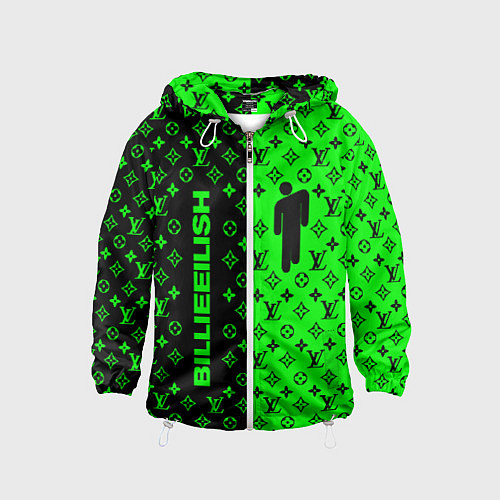 Детская ветровка BILLIE EILISH x LV Green / 3D-Белый – фото 1