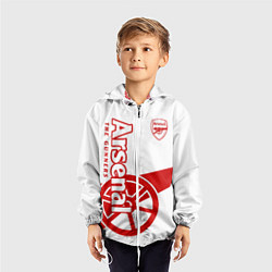 Ветровка с капюшоном детская Arsenal, цвет: 3D-белый — фото 2