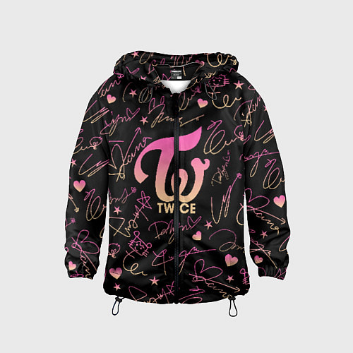 Детская ветровка TWICE АВТОГРАФЫ / 3D-Черный – фото 1