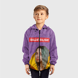 Ветровка с капюшоном детская Billie Eilish, цвет: 3D-черный — фото 2