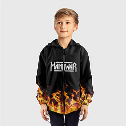 Ветровка с капюшоном детская Manowar, цвет: 3D-черный — фото 2