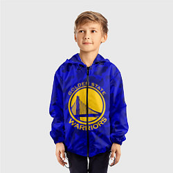 Ветровка с капюшоном детская GOLDEN STATE WARRIORS, цвет: 3D-черный — фото 2