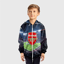 Ветровка с капюшоном детская FC Arsenal, цвет: 3D-белый — фото 2
