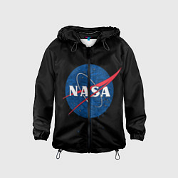 Ветровка с капюшоном детская NASA Краски, цвет: 3D-черный
