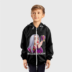 Ветровка с капюшоном детская BILLIE EILISH, цвет: 3D-белый — фото 2