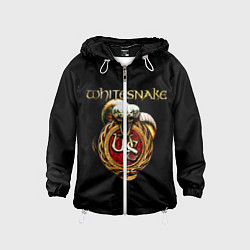 Ветровка с капюшоном детская Whitesnake, цвет: 3D-белый