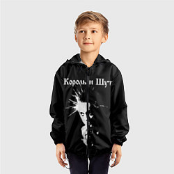 Ветровка с капюшоном детская Король и Шут Анархия спина, цвет: 3D-черный — фото 2
