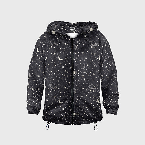 Детская ветровка Космос / 3D-Черный – фото 1